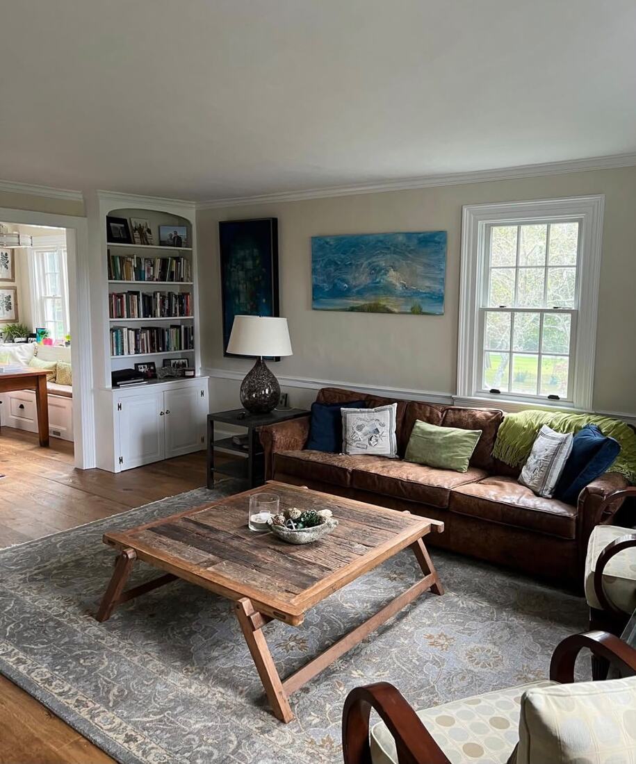 Interior living room freshly painted by Cape Cod painters Marotta Painting